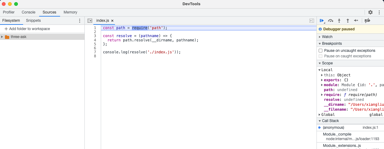 Devtools Inspect